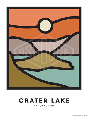 CRATER LAKE 'PARK' PRINT