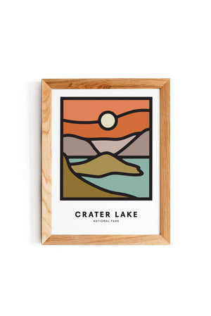 CRATER LAKE 'PARK' PRINT