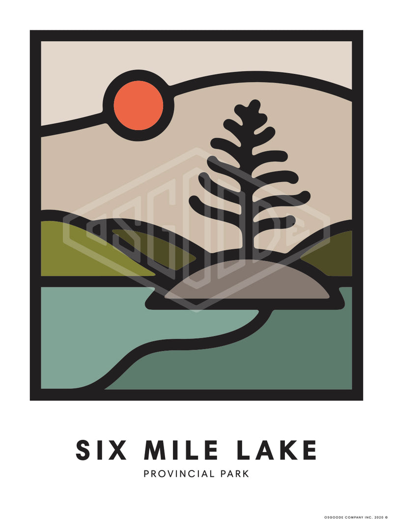 SIX MILE LAKE PRINT